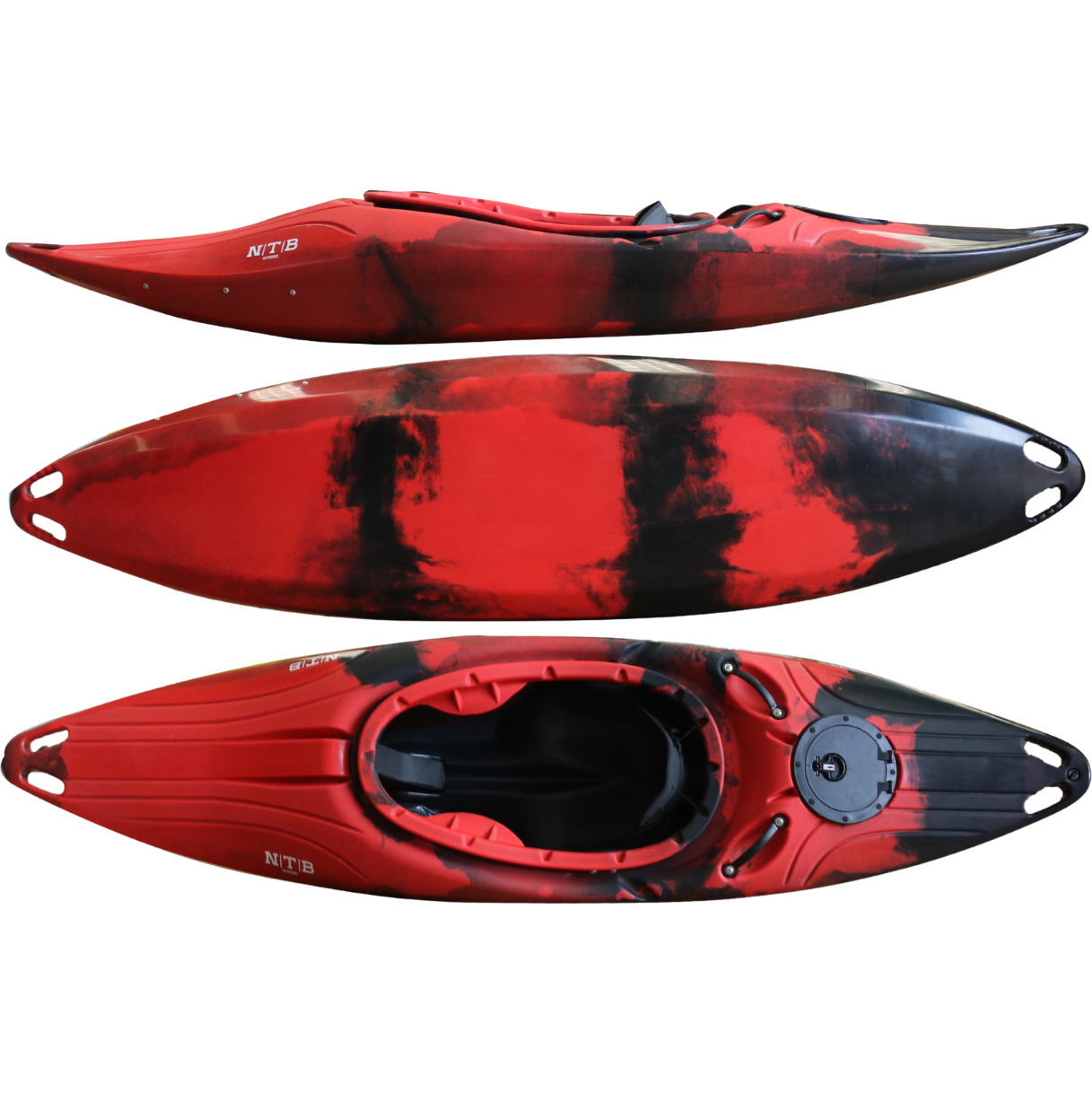 2026 NTB Outdoors Whitewater Sit In Kayak NTB-WHI-RED - Red / Black
